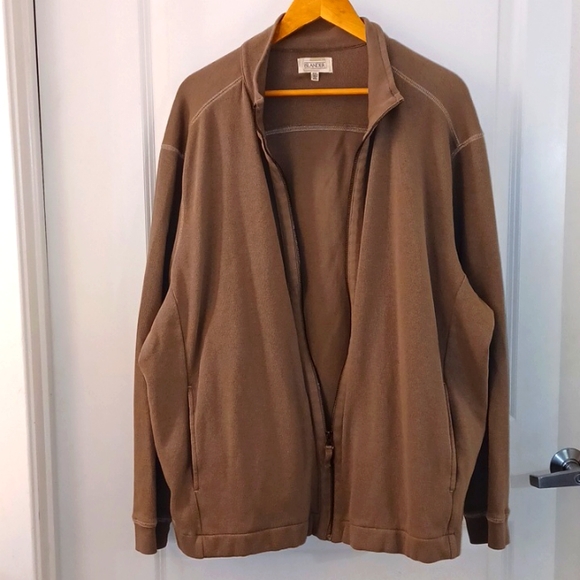 Islander Zippered Brown Lite Weight Jacket Pockets Size XXL - Picture 3 of 11